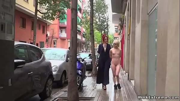 XXX Petite small tits Euro slave Nora Barcelona brough to public bar and made to suck dicks before pussy fisted energy Movies