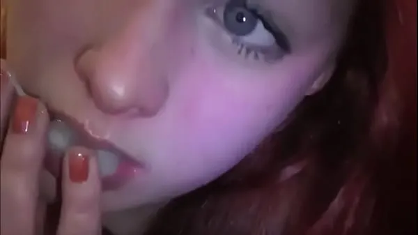 XXX Married redhead playing with cum in her mouth energi Film