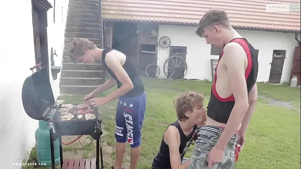 XXX Friends go out for a barbecue and end up fucking bareback energy Movies