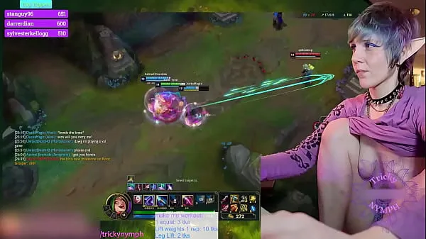 XXX Tricky Nymph joue à League of Legends sur Chaturbate ! 25 sur Jinx Films énergétiques