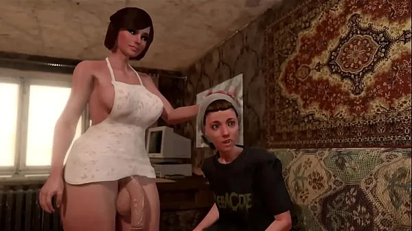 XXX Il ragazzo ha improvvisamente scoperto che gli piace succhiare cazzi e inculare - 3d Futanari Lady e femboy hanno elaborato il suo analefilm sull'energia