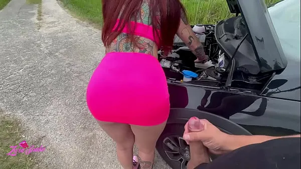 XXX My car broke down and he ate my pussy in exchange for the mechanic energy Movies