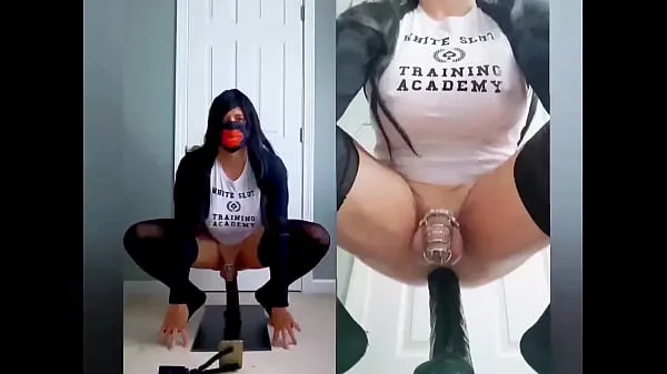 XXX White slut training academy enrollee Heidi Bottoms practicing her humps energia Filmes