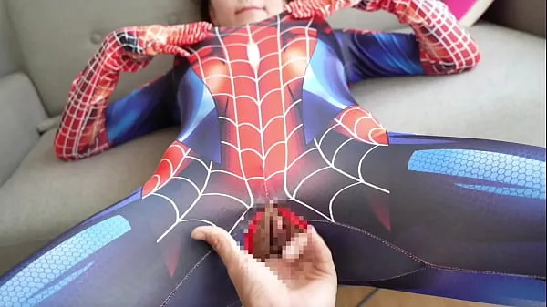 XXX Pov】Spider-Man got handjob! Embarrassing situation made her even hornier energy Movies